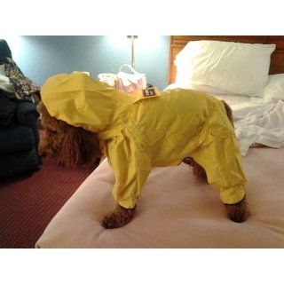 Petego Dogrich Rainforest Dog Raincoat with Detachable Fleece Undercoat, Yellow, 10 Inches : Pet Raincoats : Pet Supplies