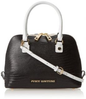 Juicy Couture Mini Satchel Top Handle Bag, Black/White, One Size Shoes