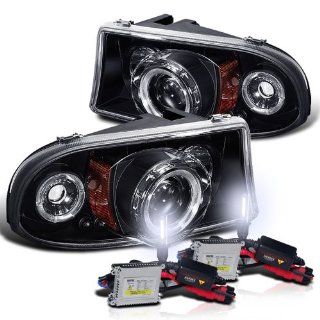 6000k Slim Xenon HID Kit+ 97 03 Dakota Durango Halo LED Projector Head Lights: Automotive