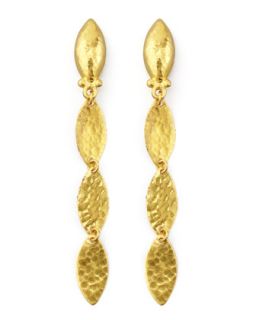 Willow 24k Leafy Drop Earrings   Gurhan   Gold (24K )