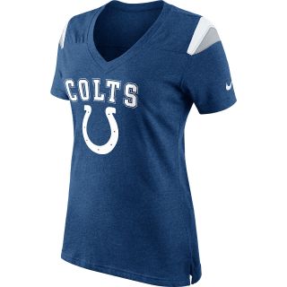 NIKE Womens Indianapolis Colts V Neck Fan Top   Size: Medium, Gym Blue/white