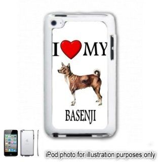 Basenji I Love My Dog iPOD 4 Touch Hard Case Cover Shell White 4th Generation White : MP3 Players & Accessories