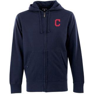 Antigua Cleveland Indians Mens Full Zip Hooded Sweatshirt   Size: XL/Extra