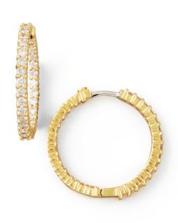 25mm Yellow Gold Diamond Hoop Earrings, 1.53ct   Roberto Coin   Yellow (25mm ,