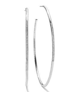 Sterling Silver Hoop #5 Earrings with Diamonds (0.33ctw)   Ippolita   Silver