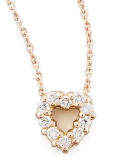 Rose Gold Diamond Heart Pendant Necklace   Roberto Coin   Rose gold