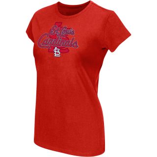 Touch By Alyssa Milano Womens St. Louis Cardinals Rhinestone Logo T Shirt  