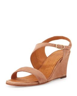 Anatour Suede Wedge Sandal, Nude   Chie Mihara   Nude (9 1/2B)