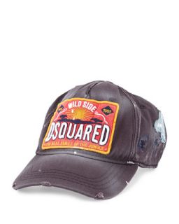 Mens Worn In Logo Baseball Hat, Navy   Dsquared2   Navy