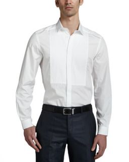Mens Long Sleeve Dress Shirt, White   Versace Collection   White (43)