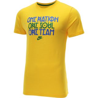 NIKE Mens One Soul Soccer Short Sleeve T Shirt   Size: Xl, Varsity Maize/pine