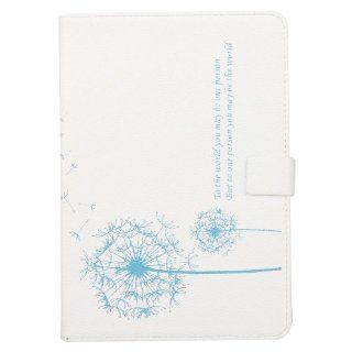 Lovely Dandelion Stand Case Shell Protector for Apple Ipad Mini (White Background Blue Flower) Computers & Accessories