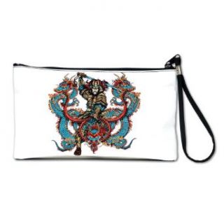 Artsmith, Inc. Clutch Bag Purse (2 Sided) Japanese Samurai with Dragons: Clothing
