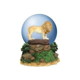 King of the Jungle Waterglobe with Proud Lion Standing on a Cliff   Snow Globes