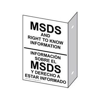 MSDS And Right To Know Information Bilingual Sign NHB 4553Proj Hazmat : Business And Store Signs : Office Products