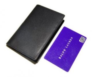Polo Ralph Lauren Purple Label Mens Leather Credit Card Holder Wallet Black Clothing
