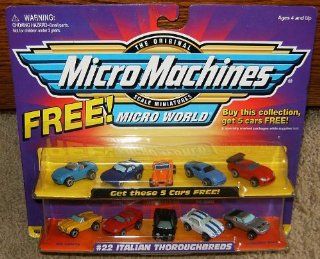 Micro Machines Italian Thoroughbreds #22 Collection with 5 Bonus Cars: Toys & Games