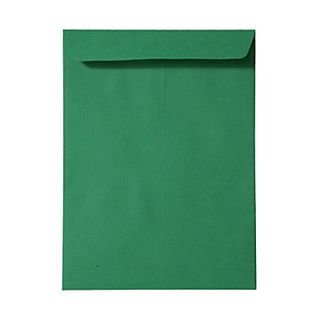 JAM Paper 9 x 12 Texture Open End Catalog Envelopes, Christmas Green, 100/Box