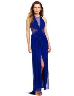 BCBGMAXAZRIA Women's Maxine Sleeveless Floor Length Evening Dress, Royal Blue, 2