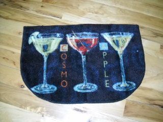 Cosmo Apple Martini Plush Kitchen Bar Throw Rug Accent Rugs: Kitchen Mats: Kitchen & Dining