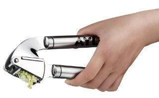 [AYL Best Garlic Press Stainless Steel] ★ SALE! BUY 1 Garlic Press AND GET 1 Black Cleaning Brush FOR FREE! ★ Make Your Own Freshly Crushed and Minced Garlic and Ginger from Unpeeled Cloves and Ginger ★ Enjoy the Amazing Health Benefi