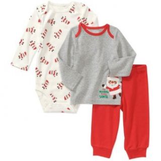 Carter's "My Grandma Knows Santa" First Christmas Set, Size: 0 3 mths: Infant And Toddler Bodysuits: Clothing