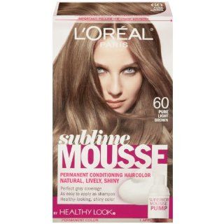 L'Oreal Paris Sublime Mousse by Healthy Look Hair Color, 60 Pure Light Brown : Hair Color Refreshers : Beauty