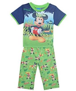 Mickey Mouse Boys 12 24 Months Green Lets Look For Bugs Poly Pajama Set (24 Months, Green): Clothing