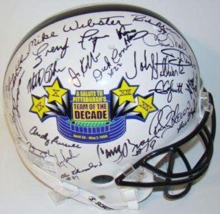 1970'S Steelers SB 50+ SIGNED F/S Proline Helmet LTD   Autographed NFL Helmets  Sports Related Collectible Helmets  Sports & Outdoors