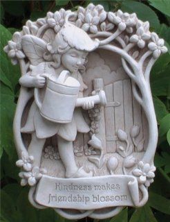 Kindness Makes Friendship Blossom Hand Cast Stone (Natural Stone) : Outdoor Decorative Stones : Patio, Lawn & Garden