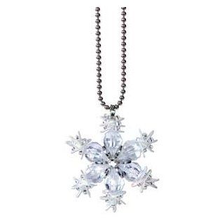 Kit, Miyuki Delica Beads & Crafts, Christmas Mascot Fan, Makes 1.2 Inch Charm & Chain No.53 Snow Crystal