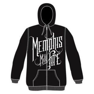 Memphis May Fire Hollow Zippered Hooded Sweatshirt: Clothing
