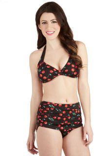 Esther Williams Fruity Suity Two Piece Swimsuit in Black  Mod Retro Vintage Bathing Suits