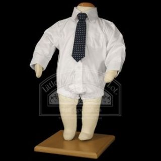 Baby Boys White Long Sleeve Dress Shirt Bodysuit 18M Little Things Mean A Lot Clothing
