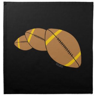 Three Footballs Napkin