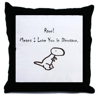 CafePress RAWR Means I Love You in Dinosaur Throw Pillow  