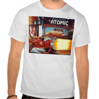 atomic space man ray gun tee shirt