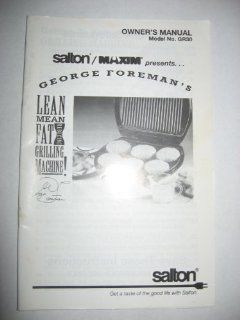 George Foreman's Lean Mean Fat Grilling Machine   Owner's Manual (Model No. GR30) : Other Products : Everything Else
