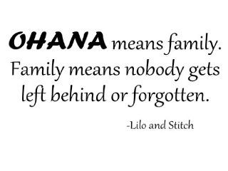 Ohana Means Family Lilo And Stitch Vinyl Wall Decal: Everything Else