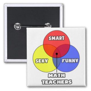 Venn Diagram .. Math Teachers Pinback Button