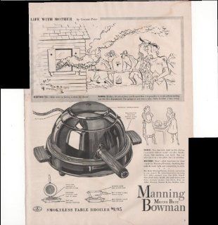 Manning Means Best Bowman Smokeless Table Broiler Kitchen Appliance 1940 Vintage Antique Advertisement : Prints : Everything Else
