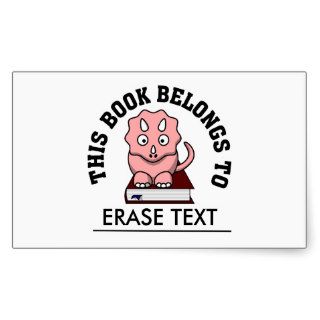 Thesaurus: The Dinosaur that Loves to Read Books Rectangle Stickers