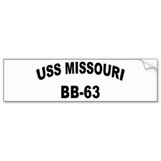 USS MISSOURI (BB 63) BUMPER STICKERS