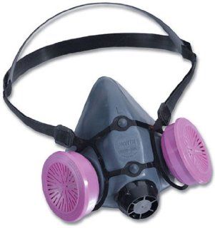 5500 Series Half Mask with 2 Organic Vapor Cartridges with P100 Filters, Size Medium   Safety Respirator Cartridges And Filters  