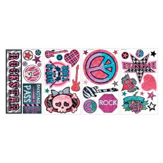 Girls Rock n Roll Peel and Stick Wall Decals   Wall Decals
