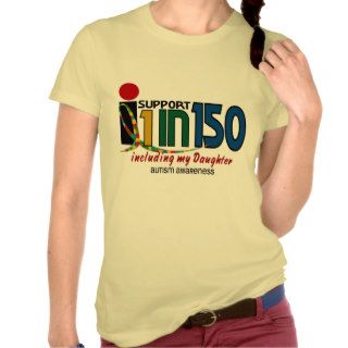 I Support 1 In 150 & My Daughter AUTISM AWARENESS T shirt