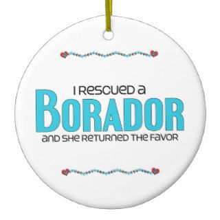 I Rescued a Borador (Female) Dog Adoption Design Christmas Tree Ornament