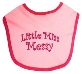 Little Miss Messy   Silly Baby Girl Bib: Clothing