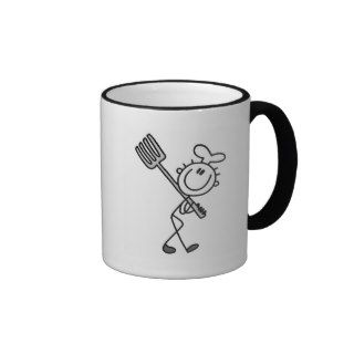 Stick Figure Chef with Fork Tshirts and Gifts Coffee Mug
