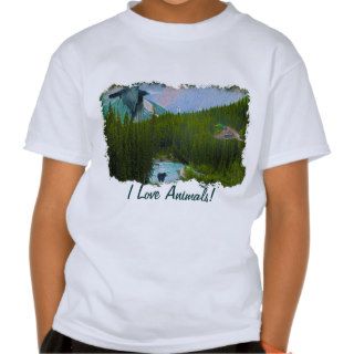 Rocky Mountain Scene with Animal lover T Shirt